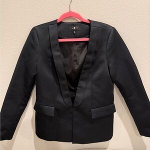 7 For All Mankind Classic Black Blazer